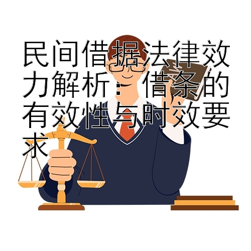 民间借据法律效力解析：借条的有效性与时效要求