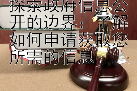 探索政府信息公开的边界：了解如何申请获取您所需的信息