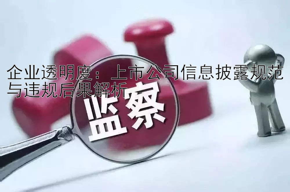 企业透明度：上市公司信息披露规范与违规后果解析