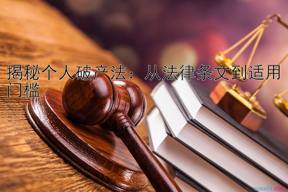 揭秘个人破产法：从法律条文到适用门槛