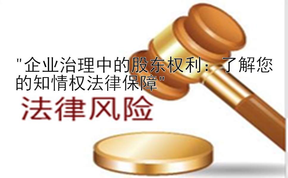 企业治理中的股东权利：了解您的知情权法律保障