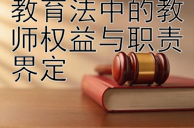 教育法中的教师权益与职责界定