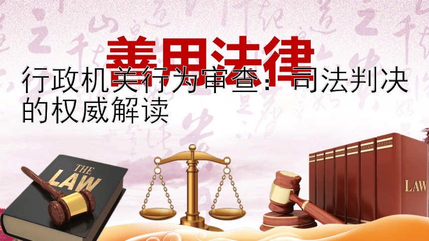 行政机关行为审查：司法判决的权威解读