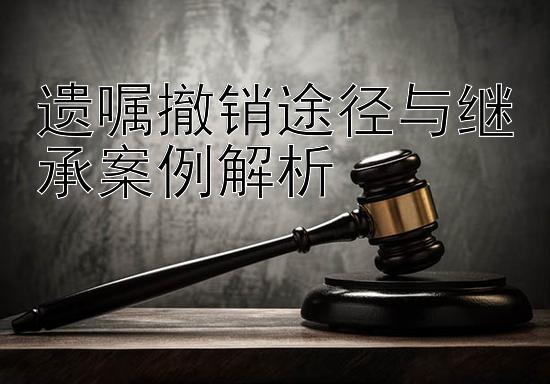 遗嘱撤销途径与继承案例解析