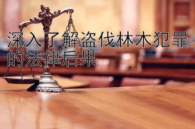 深入了解盗伐林木犯罪的法律后果