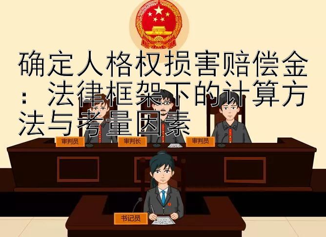 确定人格权损害赔偿金：法律框架下的计算方法与考量因素