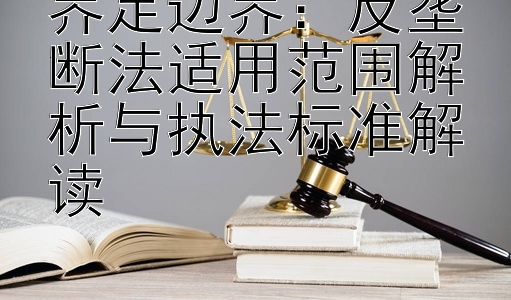 界定边界：反垄断法适用范围解析与执法标准解读