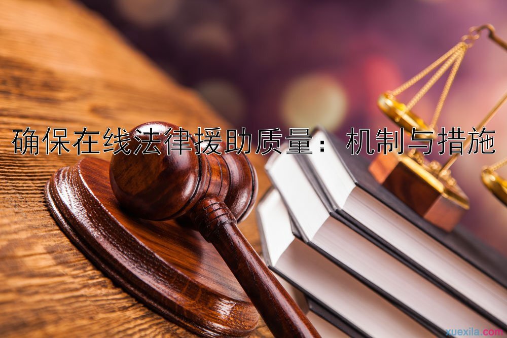 确保在线法律援助质量：机制与措施