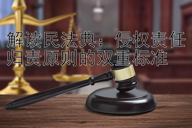 解读民法典：侵权责任归责原则的双重标准