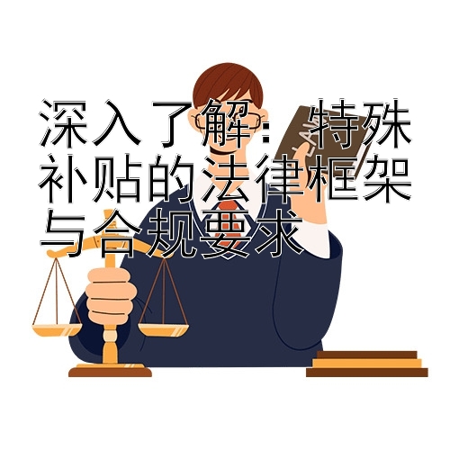 深入了解：特殊补贴的法律框架与合规要求