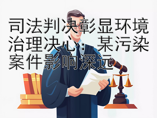 司法判决彰显环境治理决心：某污染案件影响深远