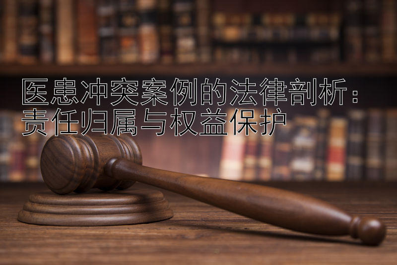 医患冲突案例的法律剖析：责任归属与权益保护