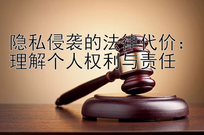 隐私侵袭的法律代价：理解个人权利与责任