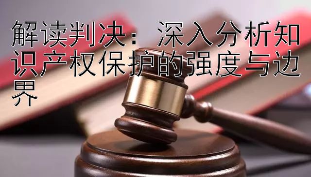 解读判决：深入分析知识产权保护的强度与边界