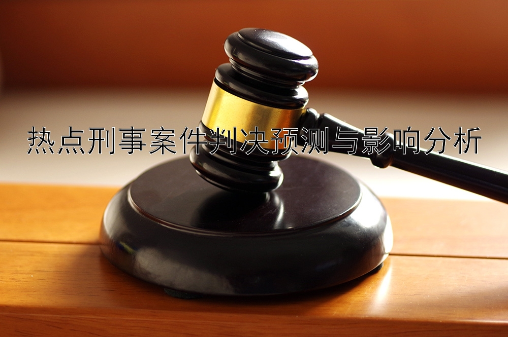 热点刑事案件判决预测与影响分析