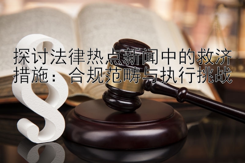 探讨法律热点新闻中的救济措施：合规范畴与执行挑战