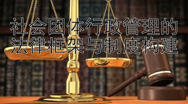 社会团体行政管理的法律框架与制度构建