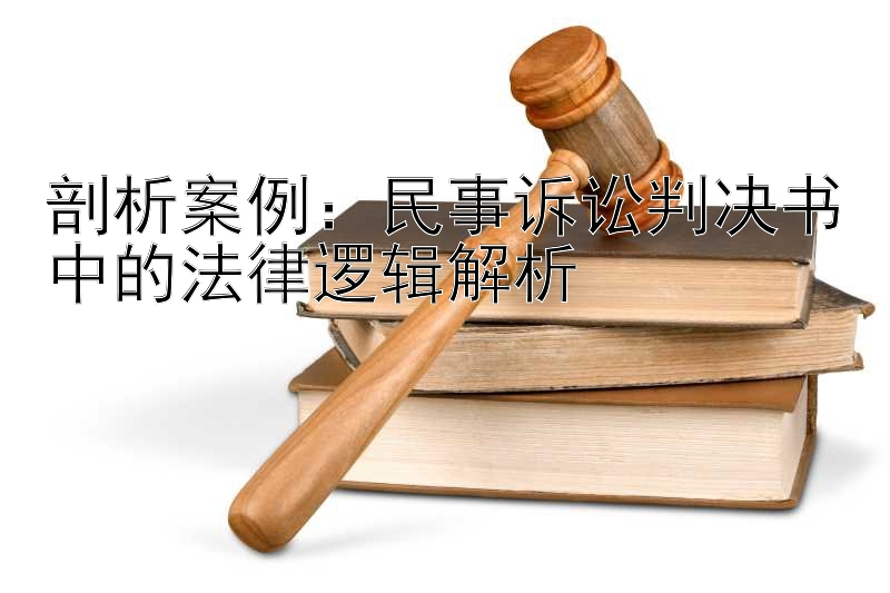 剖析案例：民事诉讼判决书中的法律逻辑解析