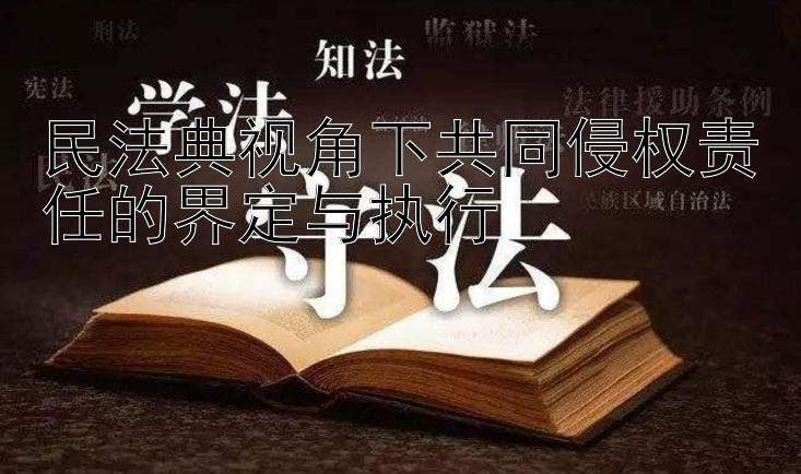 民法典视角下共同侵权责任的界定与执行