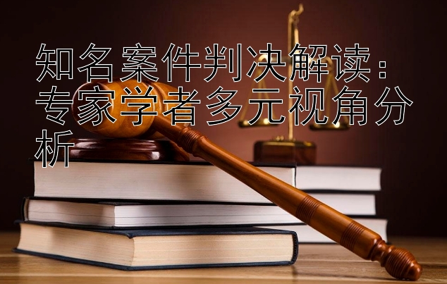 知名案件判决解读：专家学者多元视角分析