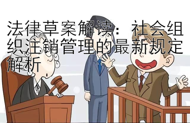 法律草案解读：社会组织注销管理的最新规定解析