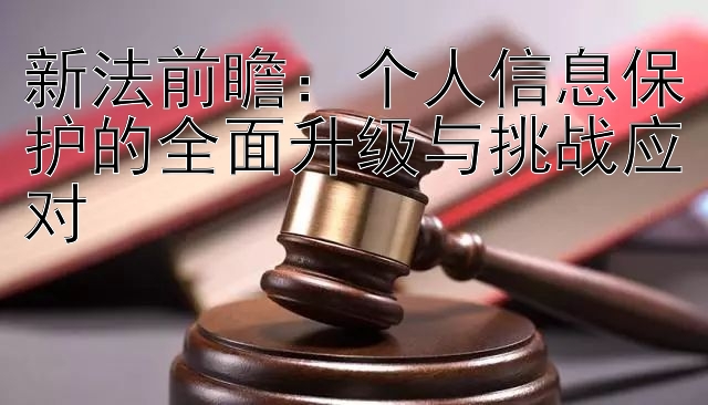 新法前瞻：个人信息保护的全面升级与挑战应对