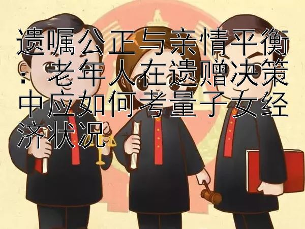 遗嘱公正与亲情平衡：老年人在遗赠决策中应如何考量子女经济状况