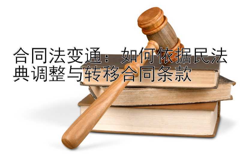 合同法变通：如何依据民法典调整与转移合同条款