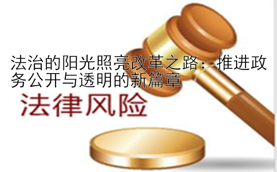 法治的阳光照亮改革之路：推进政务公开与透明的新篇章