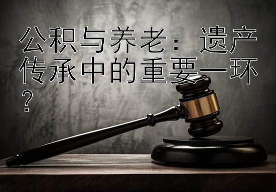 公积与养老：遗产传承中的重要一环？